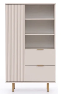 Knihovna do obývacího pokoje Nubia R1D2SZ Cashmere