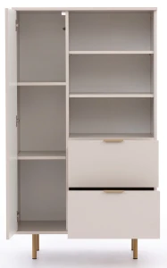 Knihovna do obývacího pokoje Nubia R1D2SZ Cashmere