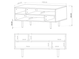 Konferenční stolek do obývacího pokoje Nubia Černá matná