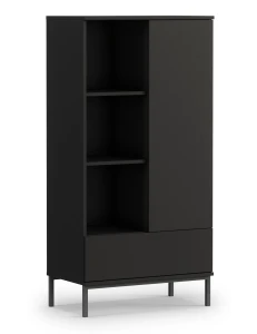 Knihovna do obývacího pokoje Querty Černá