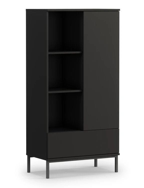 Knihovna do obývacího pokoje Querty Černá