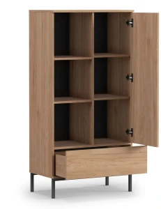 Knihovna do obývacího pokoje Querty Černá