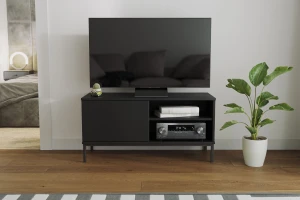 TV skříňka do obývacího pokoje s 1 dveřmi Querty Černá