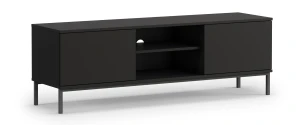 TV skříňka do obývacího pokoje se 2 dveřmi Querty Černá
