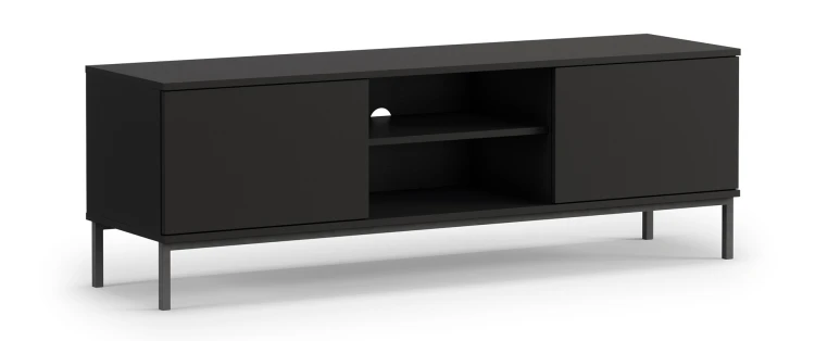 TV skříňka do obývacího pokoje se 2 dveřmi Querty Černá