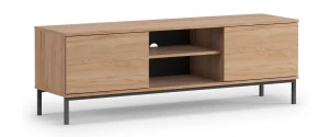 TV skříňka do obývacího pokoje se 2 dveřmi Querty Hickory
