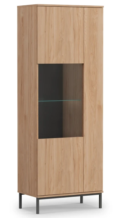 Vitrína do obývacího pokoje s LED Querty Hickory