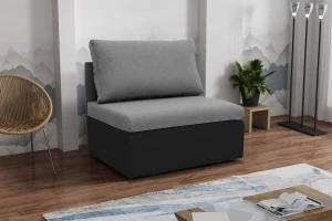 Jednolůžková rozkládací pohovka Toledo Šedá/Černá