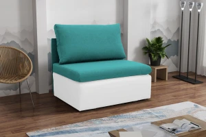 Jednolůžková rozkládací pohovka Toledo Tyrkysová/Bílá