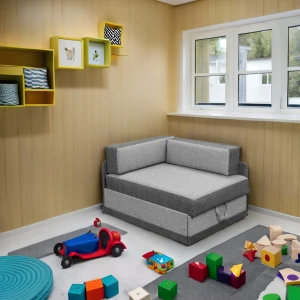 Rohová pohovka s funkcí spaní Kacper Grafitová/Šedá