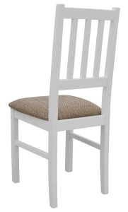 Sada 4x dřevěná židle BOS04 Bílá/Béžová