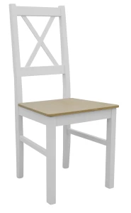 Sada 6x dřevěná židle NIL10D Bílá/Dub Grandson