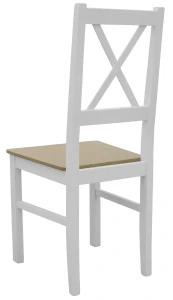 Sada 6x dřevěná židle NIL10D Bílá/Dub Grandson