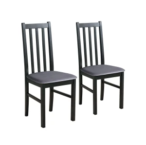 Sada 2x dřevěná židle BOS10 Černá/Šedá