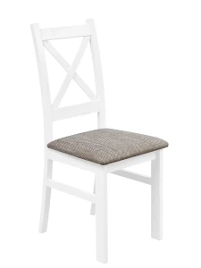 Sada 6x dřevěná židle KRZ Bílá/Světle Hnědá