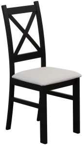 Čalouněná křížová židle černá/béžová