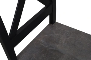 Sada 2× dřevěných židlí KRT černá/beton