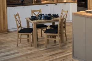 Sada 4x čalouněných židlí KRZ dub artisan/černá