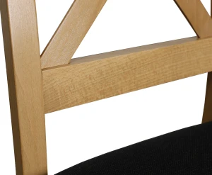 Sada 4x čalouněných židlí KRZ dub artisan/černá