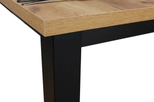 Kuchyňský stůl LAP 120x80 černá/dub craft