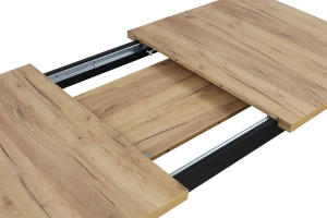 Rozkládací kuchyňský stůl LAP 150x80 černá/dub craft