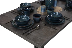 Rozkládací kuchyňský stůl LAP 150x80 černá/beton