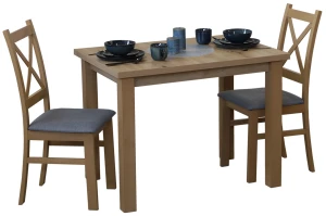 Set stolu 100x70 dub Artisan se 2 židlemi dub Artisan/šedá M007-2