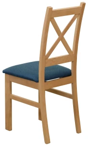 Rozkládací set stolu 150/190x80 dub Artisan se 4 židlemi dub Artisan/tyrkysová M015-4