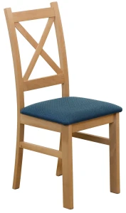 Rozkládací set stolu 150/190x80 dub Artisan se 6 židlemi dub Artisan/tyrkysová M015-6