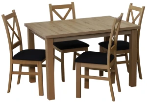 Set stolu 120x80 se 4 židlemi M017-4 dub Artisan