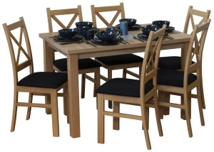 Set stolu 120x80 se 6 židlemi M017-6 dub Artisan