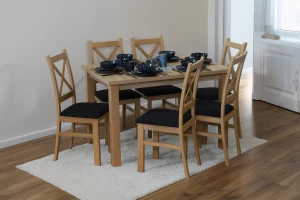 Set stolu 120x80 se 6 židlemi M017-6 dub Artisan