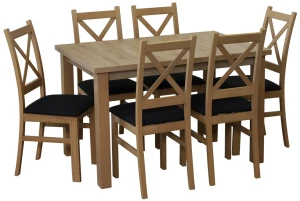 Set stolu 120x80 se 6 židlemi M017-6 dub Artisan
