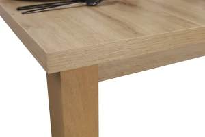 Set rozkládacího stolu 150/190x80 dub Artisan se 6 židlemi Artisan/černá M018-6