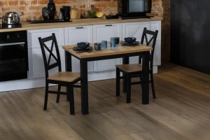 Set stolu 100x70 se 2 židlemi M019-2 černá/dub Craft