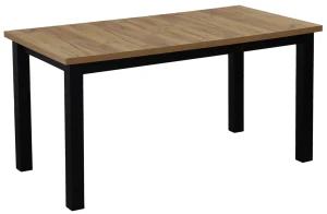 Set rozkládacího stolu 150/190×80 se 6 židlemi M021-6 černá/dub Craft