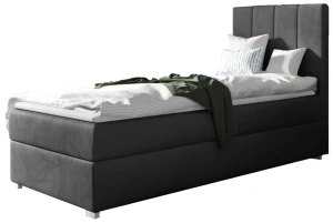 Kontinentální postel Brando Single 90x200 Právo šedý