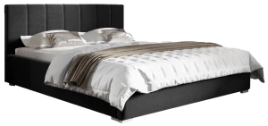 Čalouněná postel Ledo 160x200 černá Kovový rám