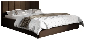Čalouněná postel s matrací Ledo 140x200 hnědý