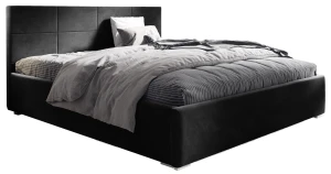 Čalouněná postel s matrací Katia 160x200 Černý kovový rám