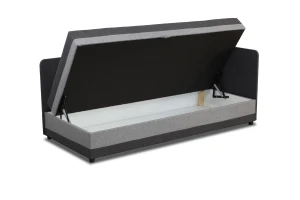 Jednolůžková postel s boxem Hirek 90x200 Grafitově/Šedá