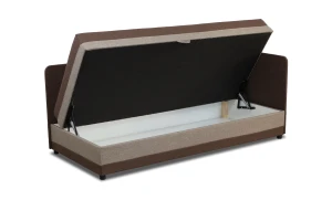 Jednolůžková postel s boxem Hirek 90x200 Hnědá/Béžová