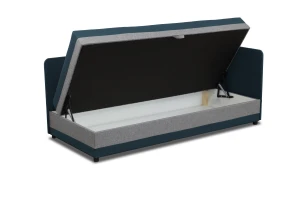 Jednolůžková postel s boxem Hirek 80x200 Tyrkysová/Šedá