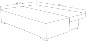 Pohovka s funkcí spaní Eufori Plus Graphite
