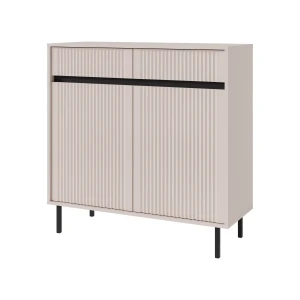 Komoda s drážkovaným čelem Yukashi 2F2S T822 béžová