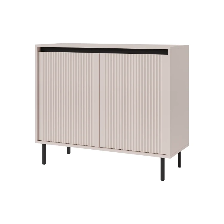 Komoda s drážkovaným čelem Yukashi 2F T812 béžová