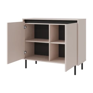 Komoda s drážkovaným čelem Yukashi 2F T812 béžová