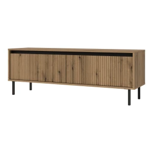 RTV skříňka s drážkovanými čely Yukashi 2S T302 dub evoke