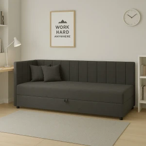 Kontinentální jednolůžko Sofaro 90x200 Grafitové