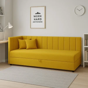 Kontinentální jednolůžko Sofaro 80x180 Hořčičové